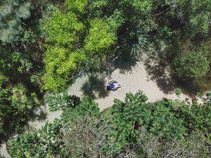 Floating down Eli Creek on Fraser Island