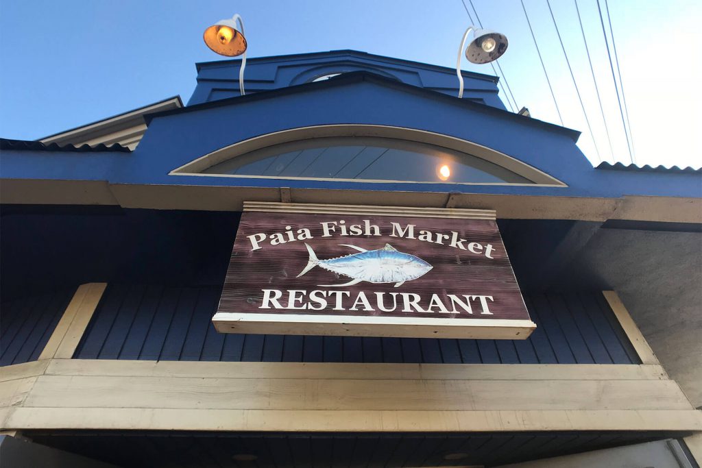 Maui Paia Fish Market Sign