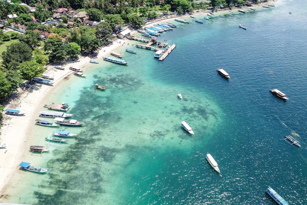 Gili Air Harbour from Above